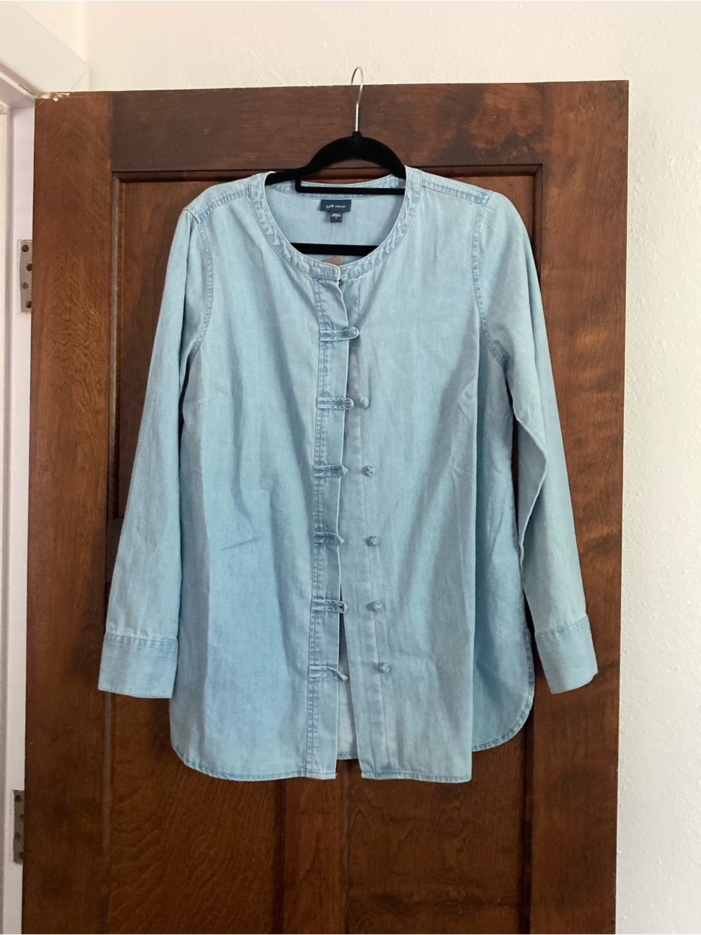 J. Jill Light Blue Denim Button-Front Shirt